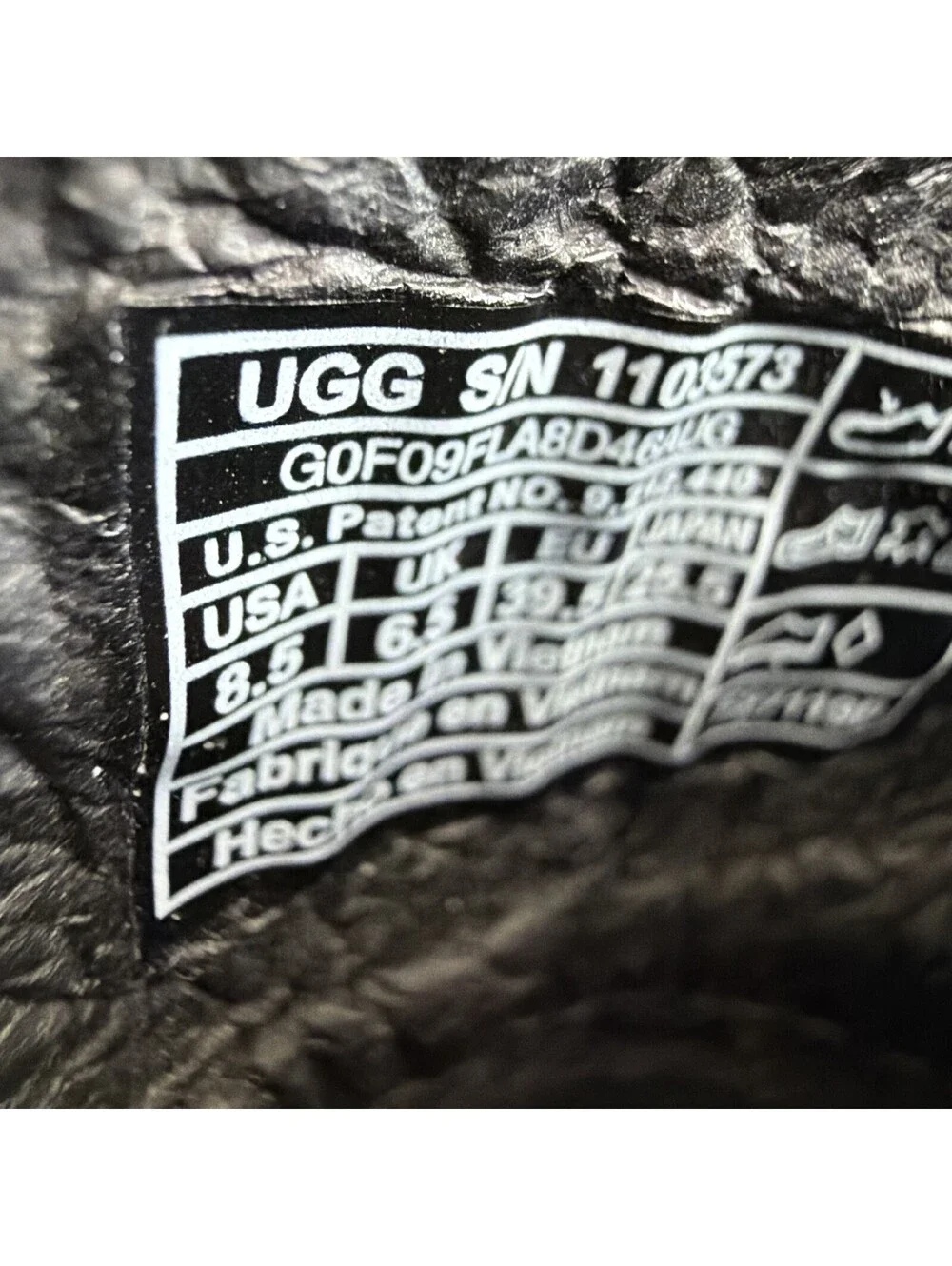 UGG Sloane Black Suede Shearling Wool Lined Side Zip Buckle Ankle Bootie 8.5